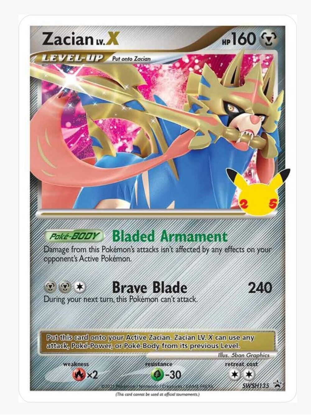 Zacian LV. X SWSH: Sword & Shield Promo Cards Pokemon Trading Card